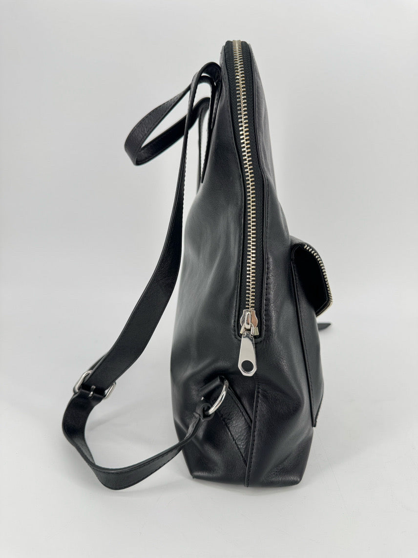 REBECCA MINKOFF Black Leather Backpack