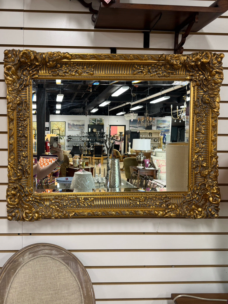 Gold Beveled Ornate Mirror