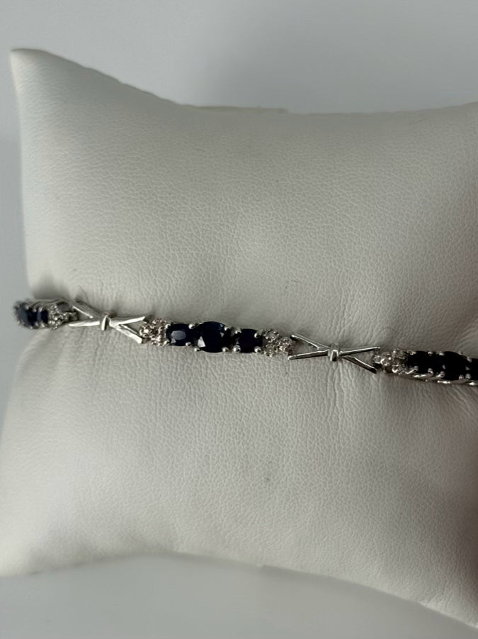 14k Diamond & Sapphire Bracelet