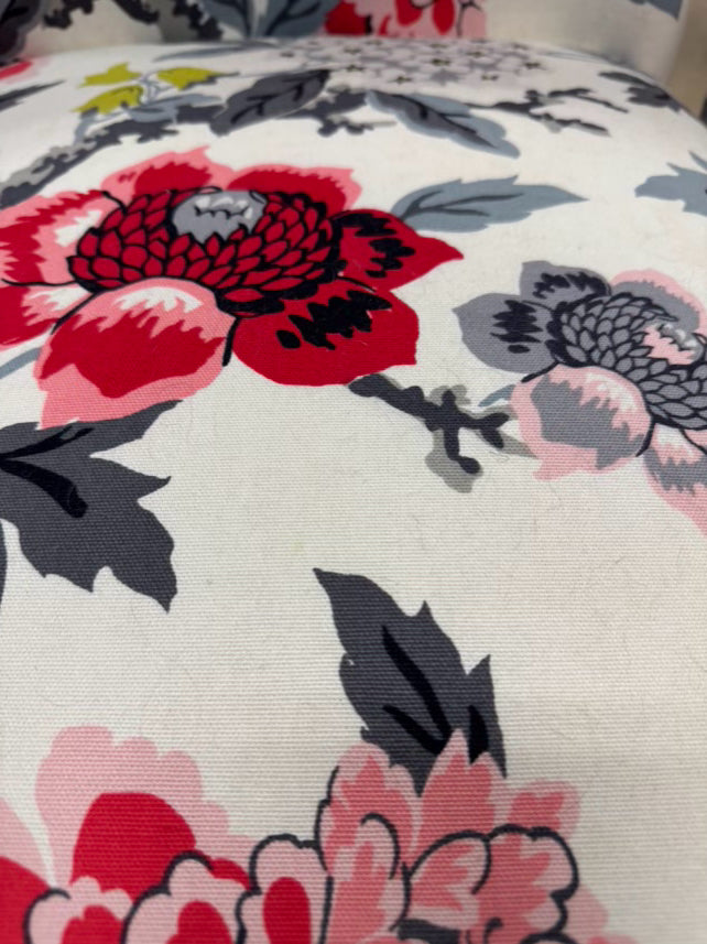 SKYLINE IMPORTS Pink & Gray Floral Pair of Chairs