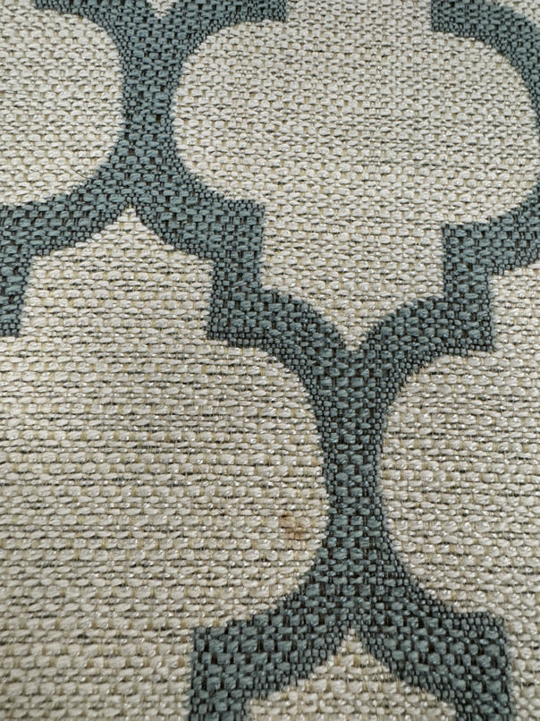 Aqua & Cream Geometric Chair