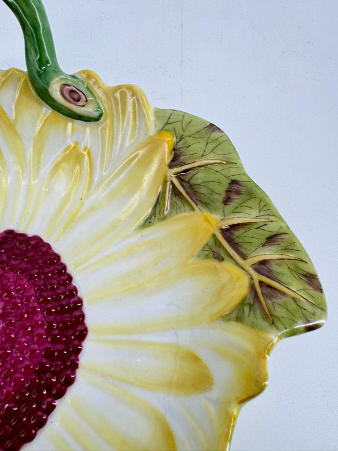 CHELSEA HOUSE Green, Yellow & Pink Porcelain Flower Bowl