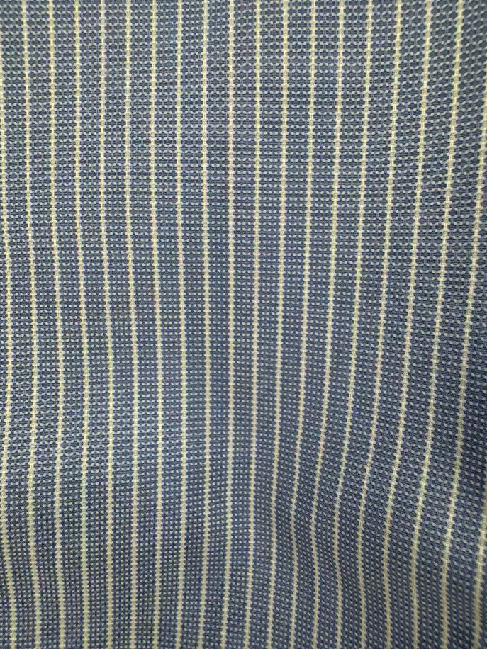 BROOKS BROTHERS Size 35 Blue Stripe Dress Shirt NWT