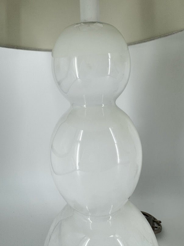 SAFAVIEH White Jayne Three Sphere Glass Pair of Lamps