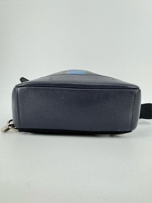 COACH Black & Navy Charles Varsity Sling Backpack