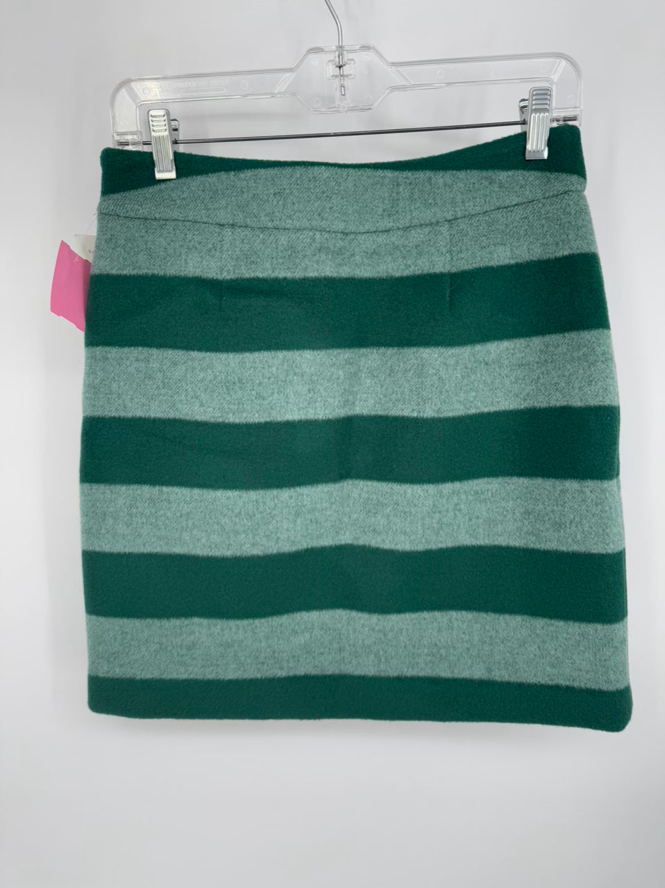 KATE SPADE Size 4 Green Stripe Wool Julie Skirt NWT