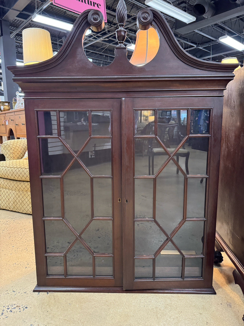 MOSER FURNITURE Wood Ball & Claw Foot Glass Doors 2-Piece Secretary