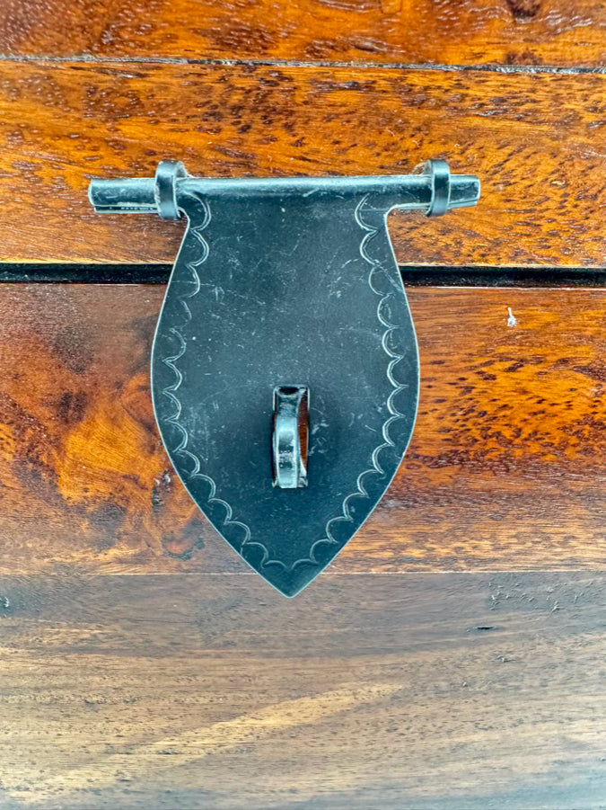 Wood Square Trunk w/ Handles