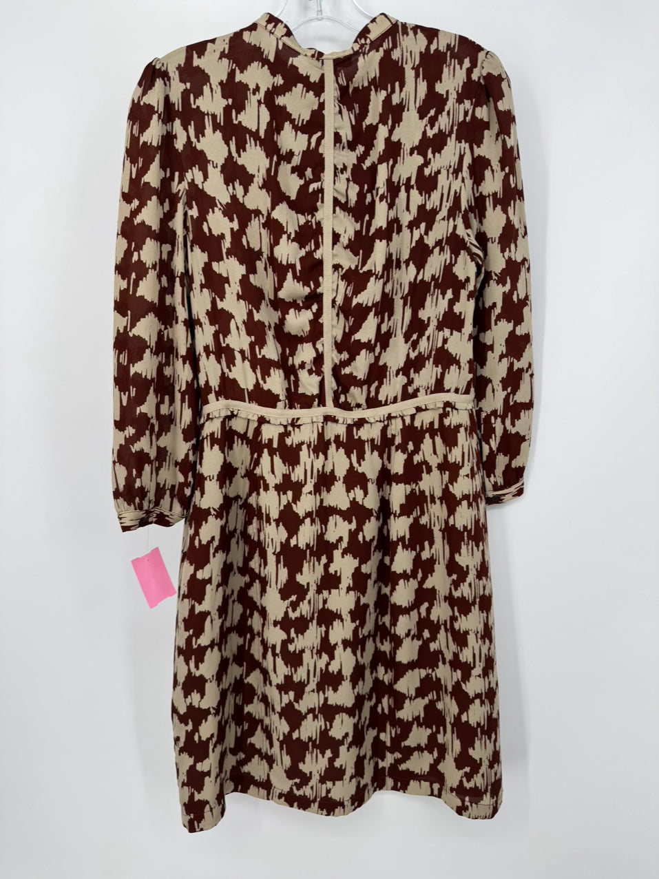 BURBERRY BRIT Size 8 Beige & Rust Silk Dress