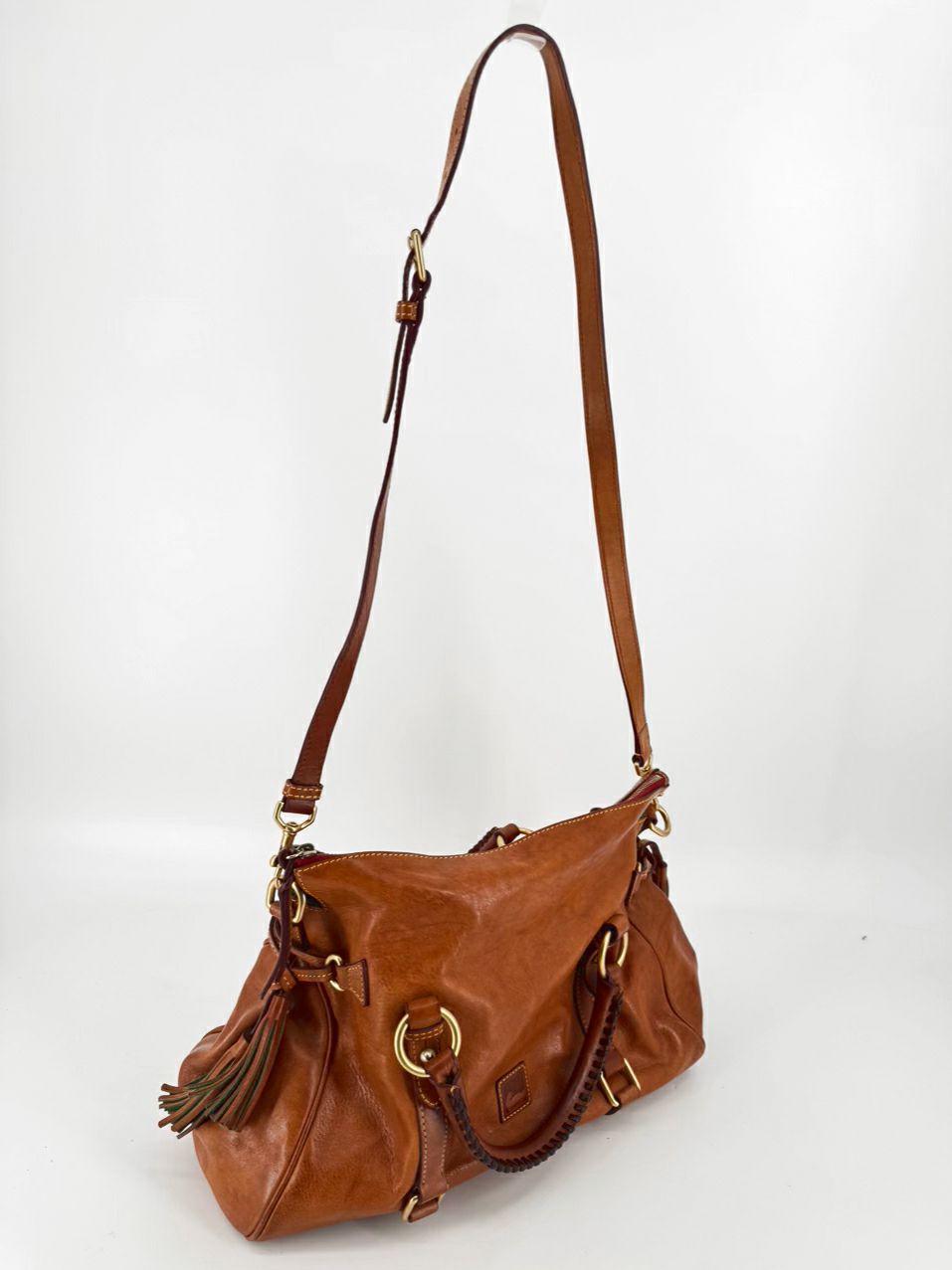DOONEY & BOURKE Cognac Leather Crossbody Purse