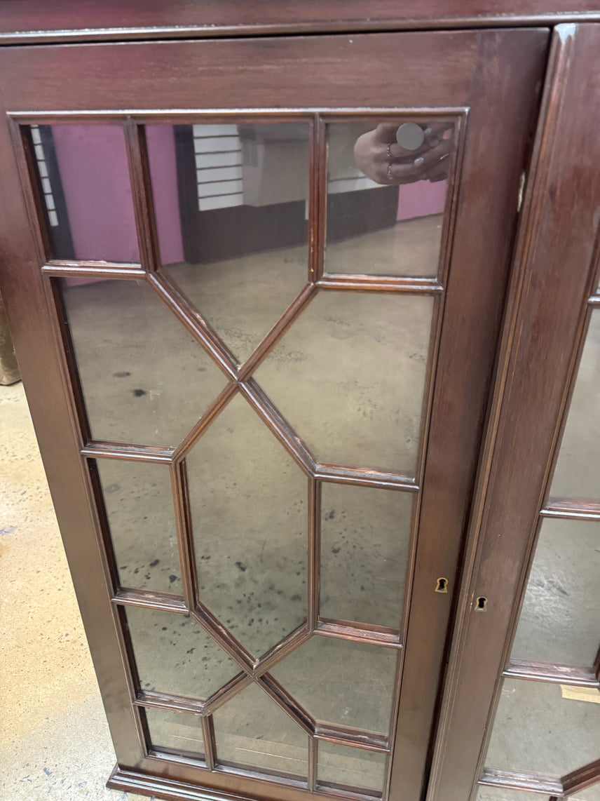 MOSER FURNITURE Wood Ball & Claw Foot Glass Doors 2-Piece Secretary