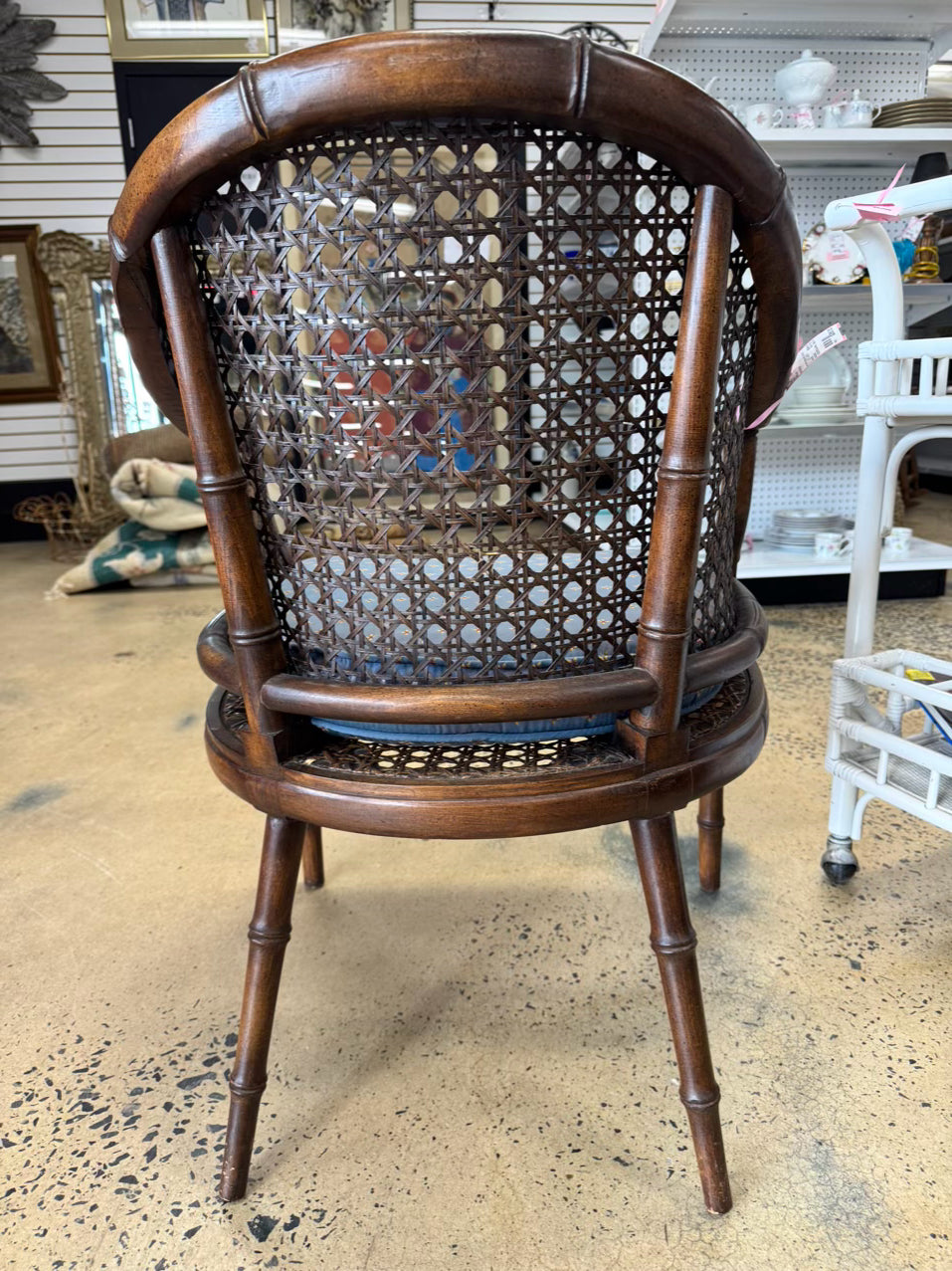 VINTAGE Cane & Bamboo Look Chair