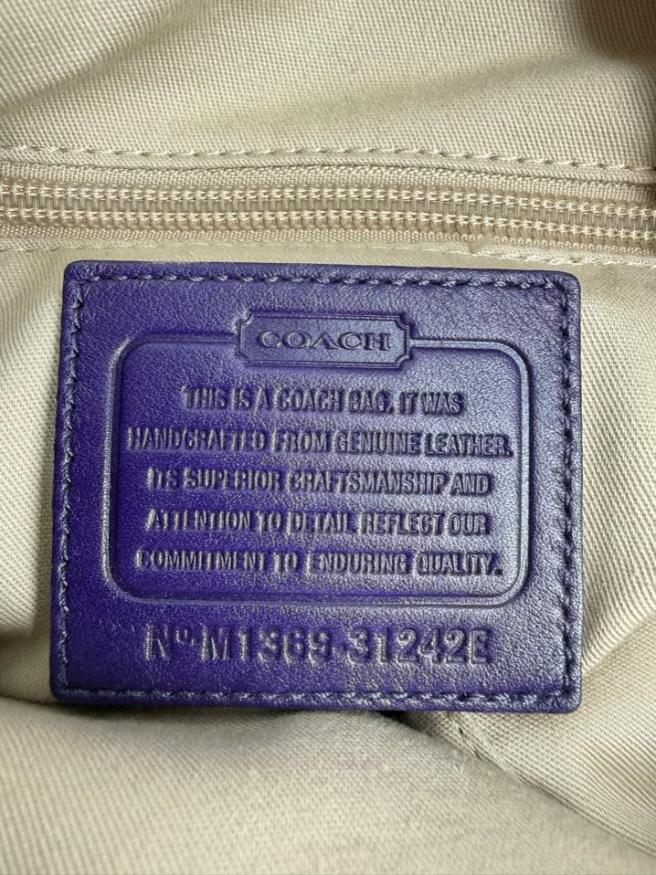 COACH Legacy Eggplant Leather Purse