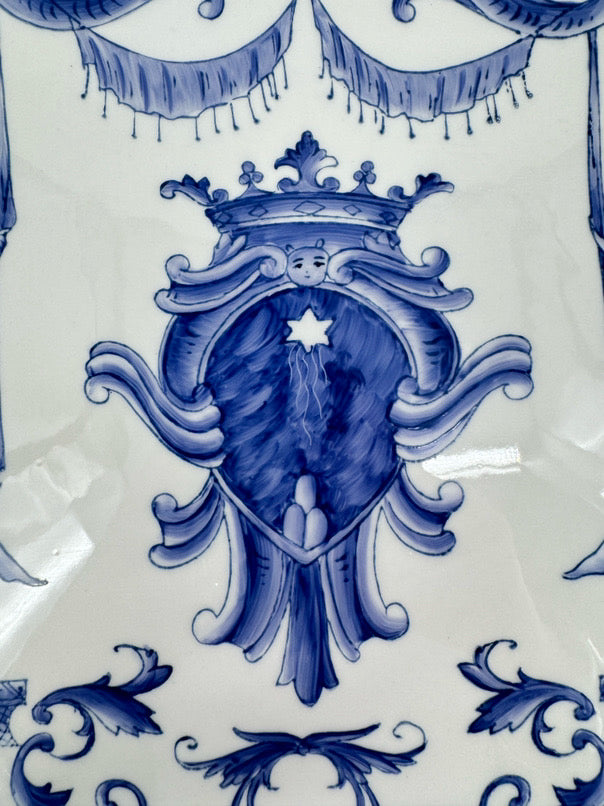 VINTAGE CHELSEA HOUSE Blue & White Porcelain Decorative Wall Plate