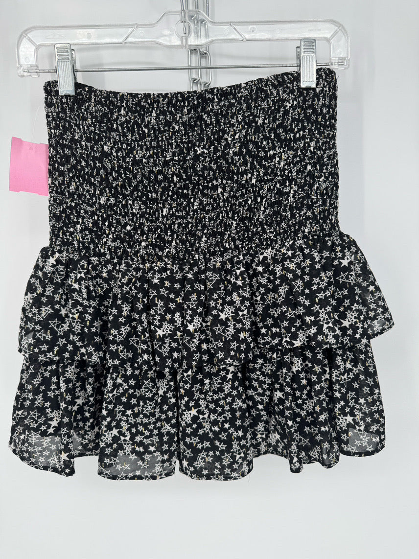 SEN Size XS Black Stars Skirt Set NWT