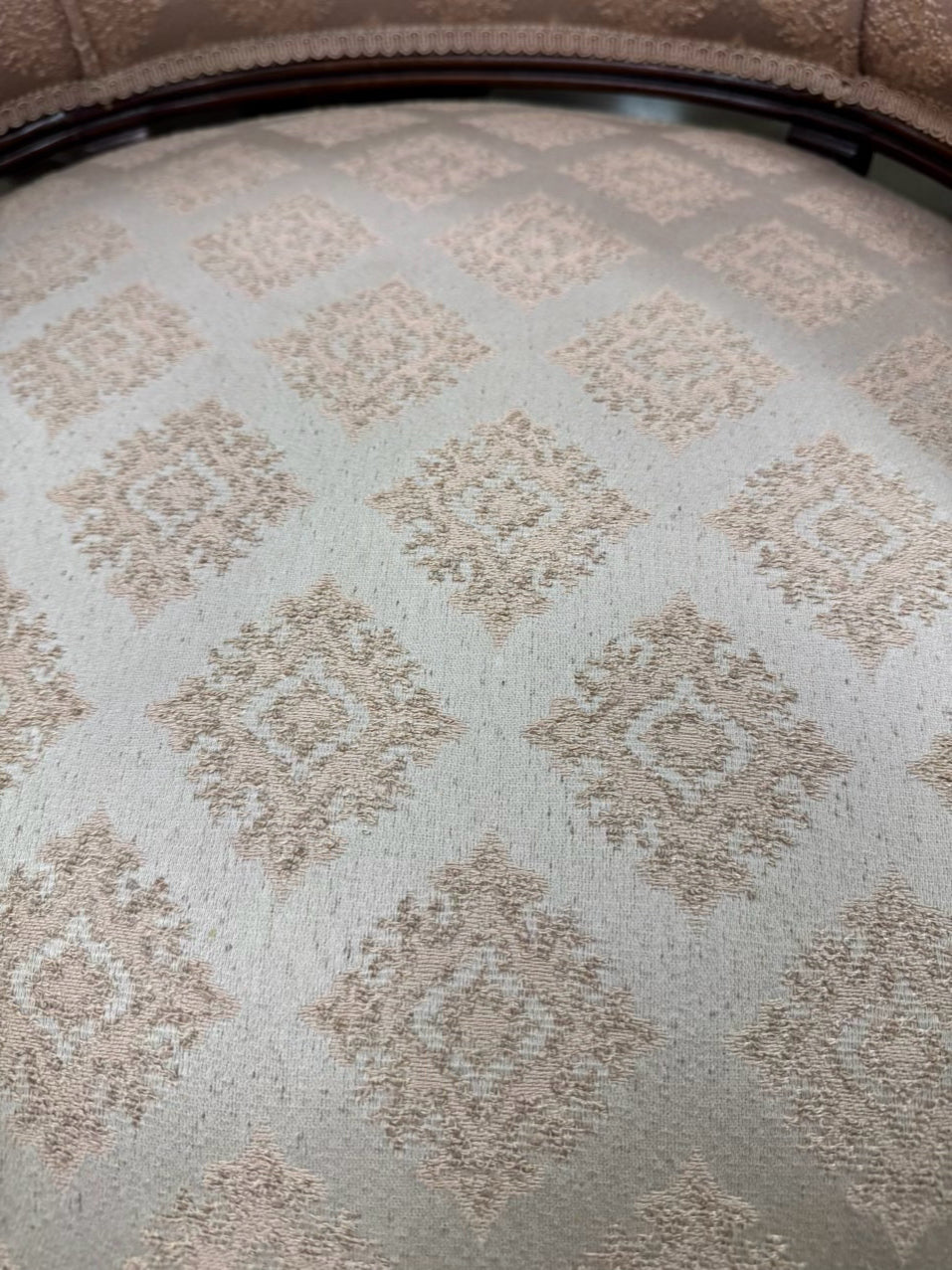 Wood Pink Upholstered French Chair