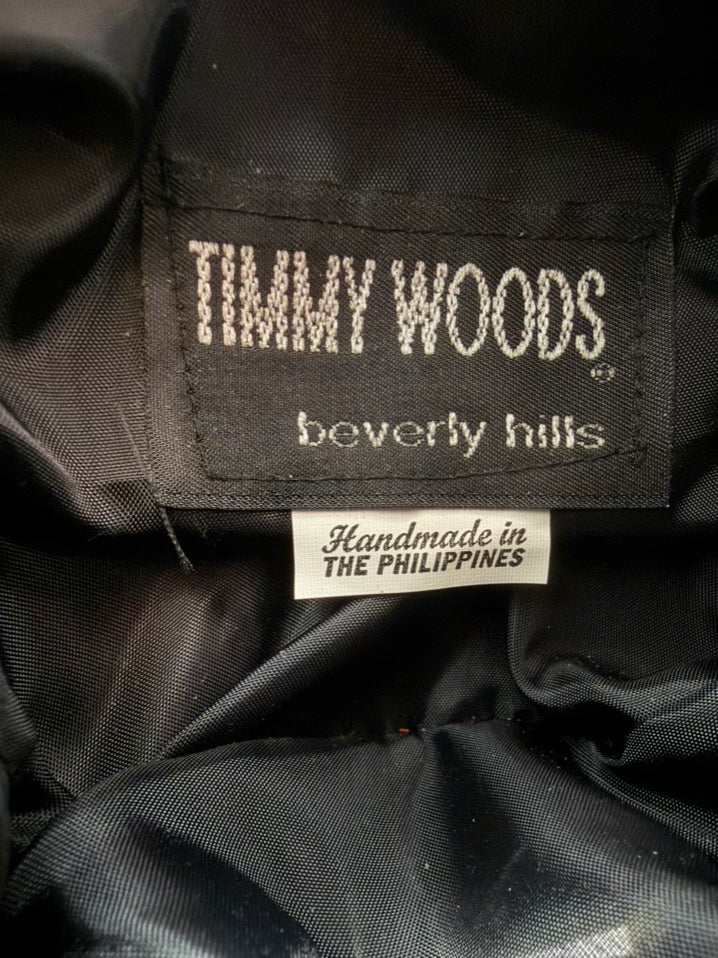TIMMY WOODS Handmade Brown Wood Turtle Evening Bag