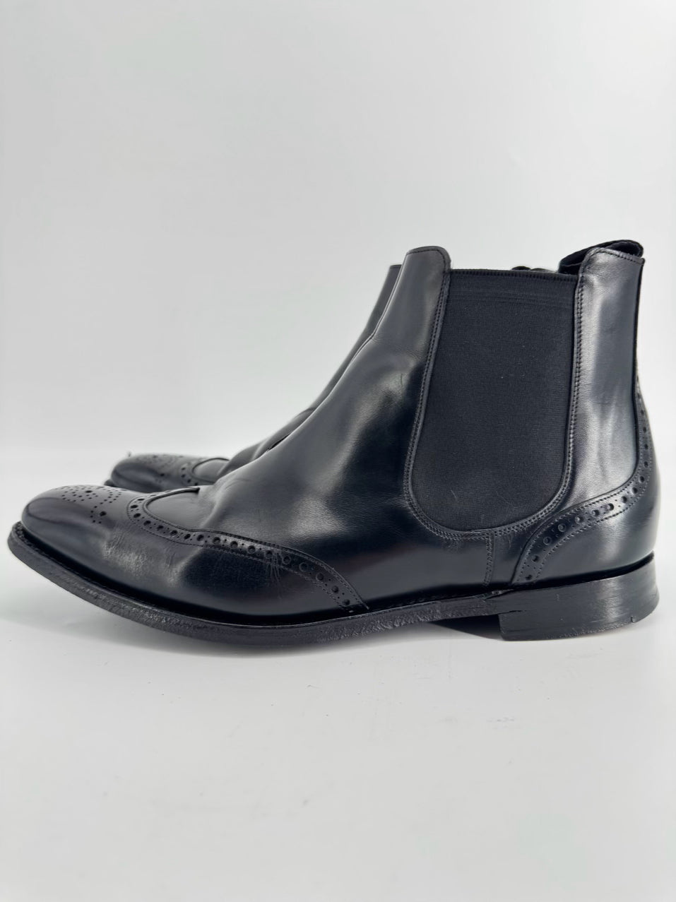 CHURCHS Size 11 Black Leather Boots