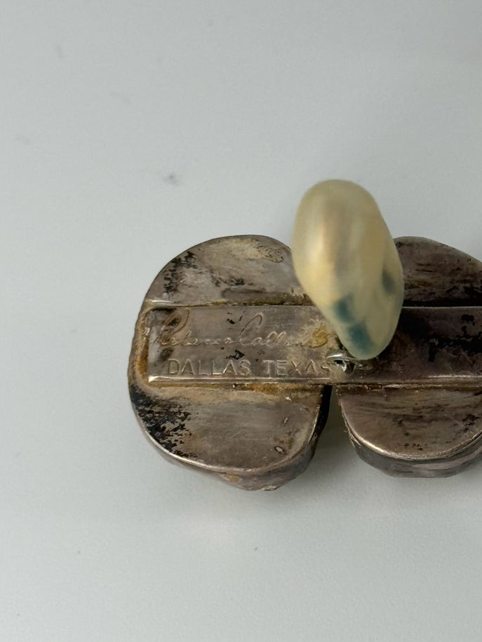 REBECCA COLLINS Sterling Silver Citrine & Peridot Clip On Earrings