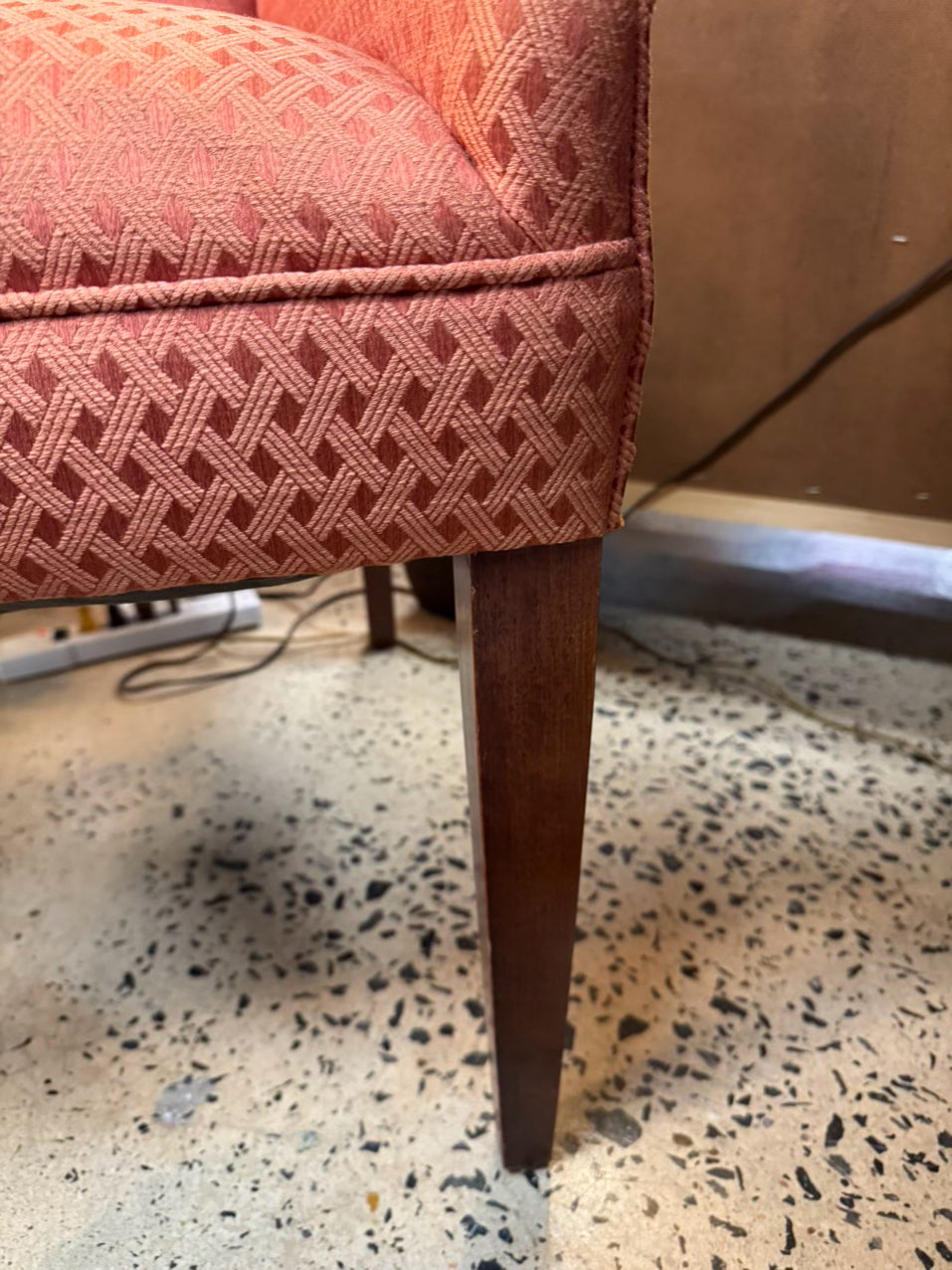 Salmon Wingback Chair
