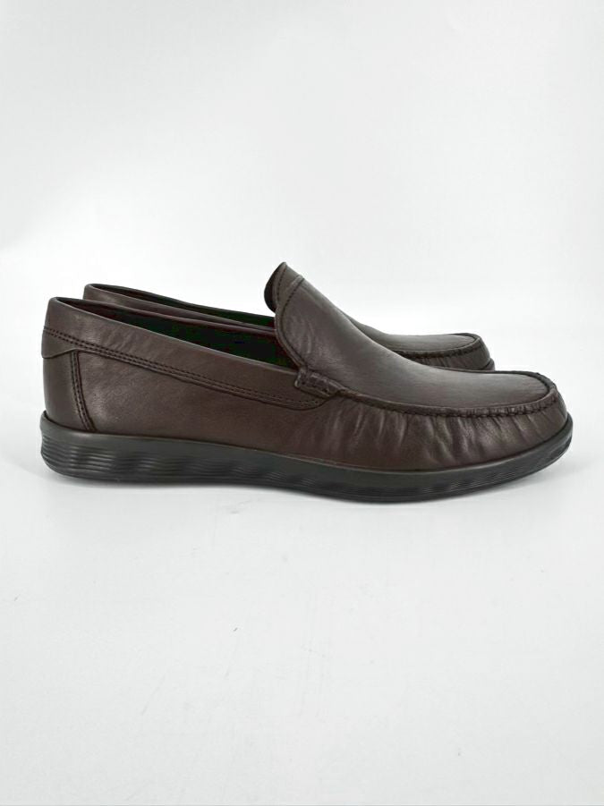 ECCO Size 43 Chocolate Leather Casual Shoes NWT