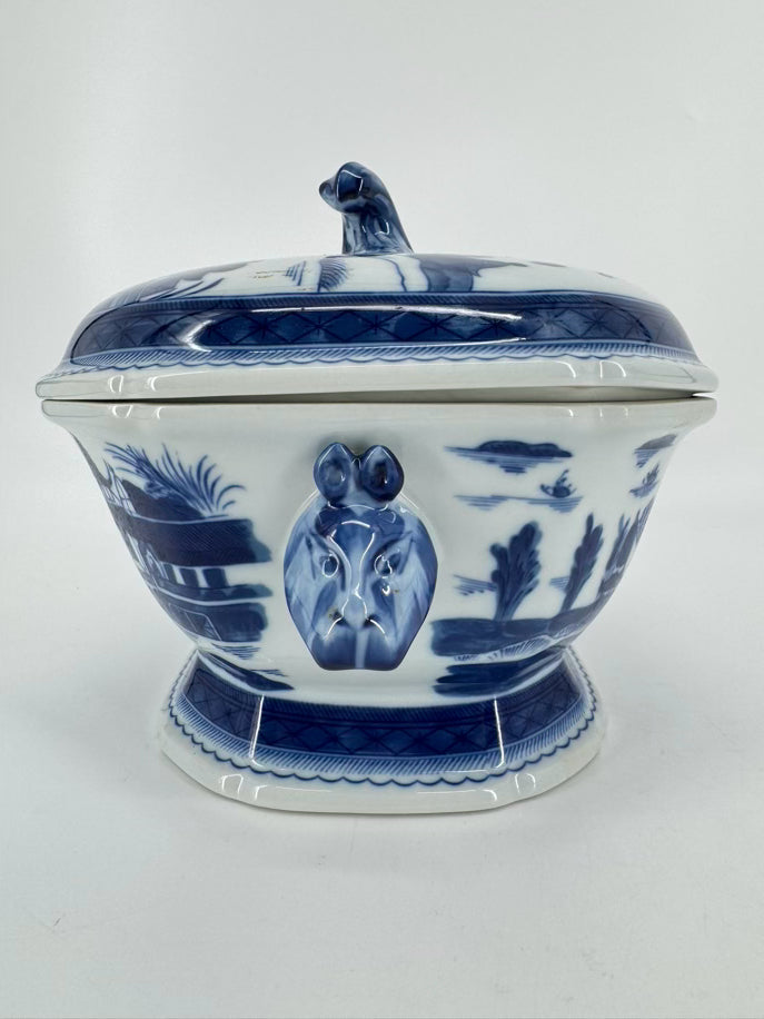MOTTAHEDEH Blue & White Porcelain Tureen