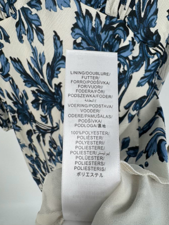 ADRIANNA PAPELL Size 12 Navy Floral Print Dress NWT
