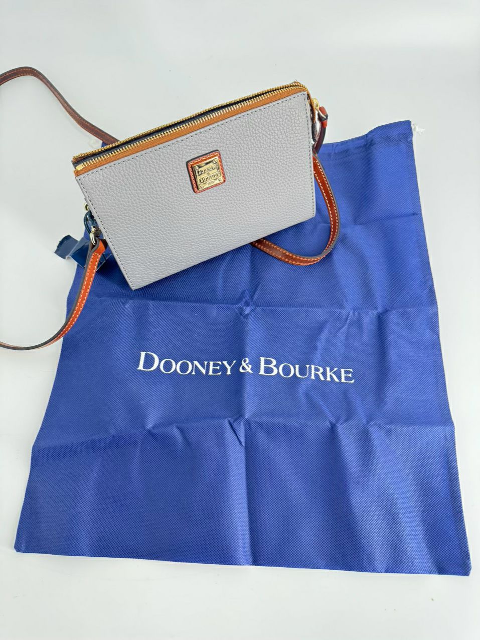 DOONEY & BOURKE Putty Leather Crossbody Bag NWT