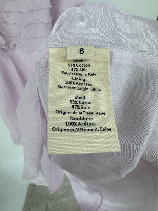 L'AGENCE Size 8 Lilac Ruffle Halter Dress
