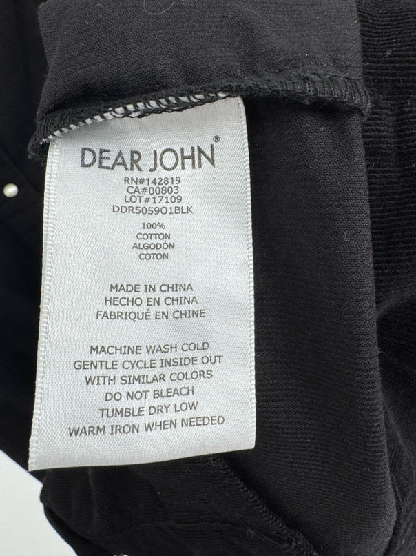 DEAR JOHN Size M Black Corduroy Dress NWT