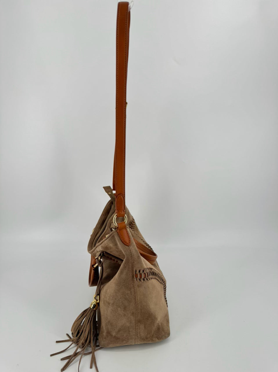 LAUREN RALPH LAUREN Buff Suede Purse