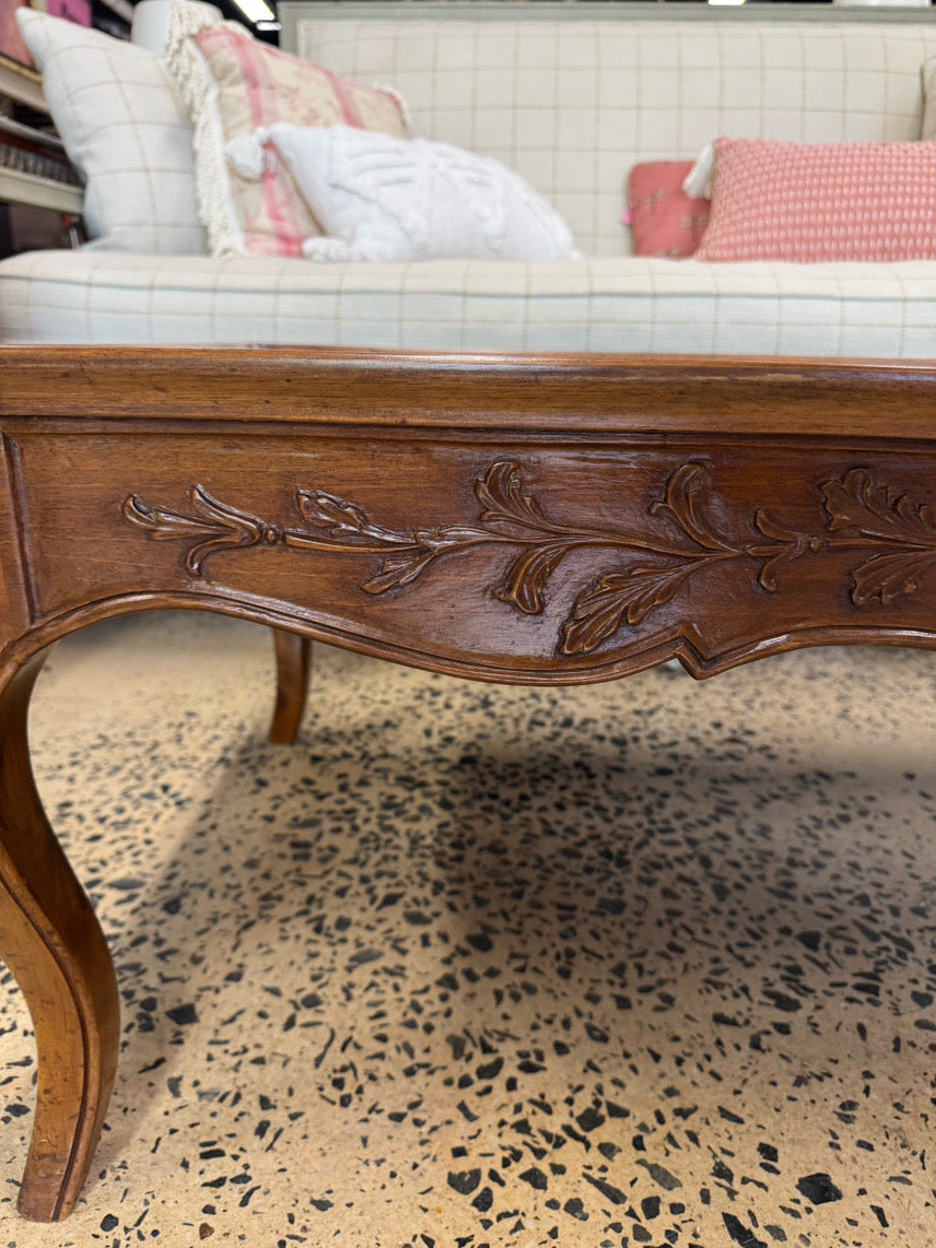 ITALY Wood Carved Detail Coffee Table