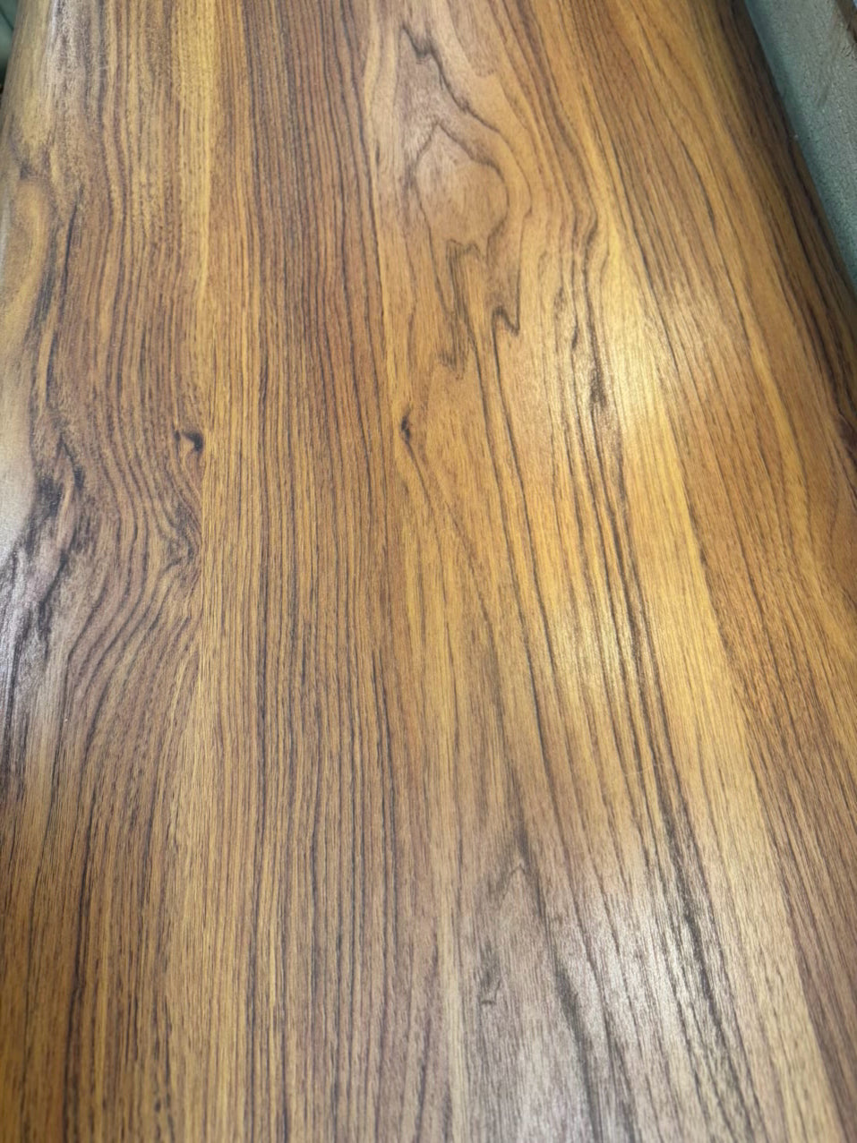 Wood Slat Record Cabinet w/ Sliding Door