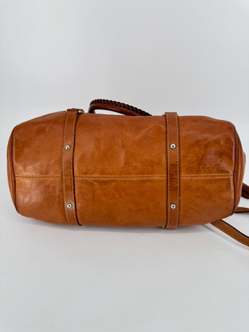 DOONEY & BOURKE Cognac Leather Crossbody Purse
