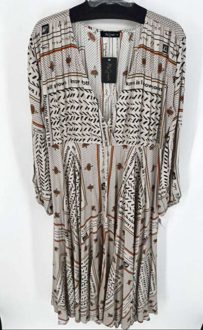 MES DEMOISELLES Size 38 Tan Print Maxi-Dress NWT