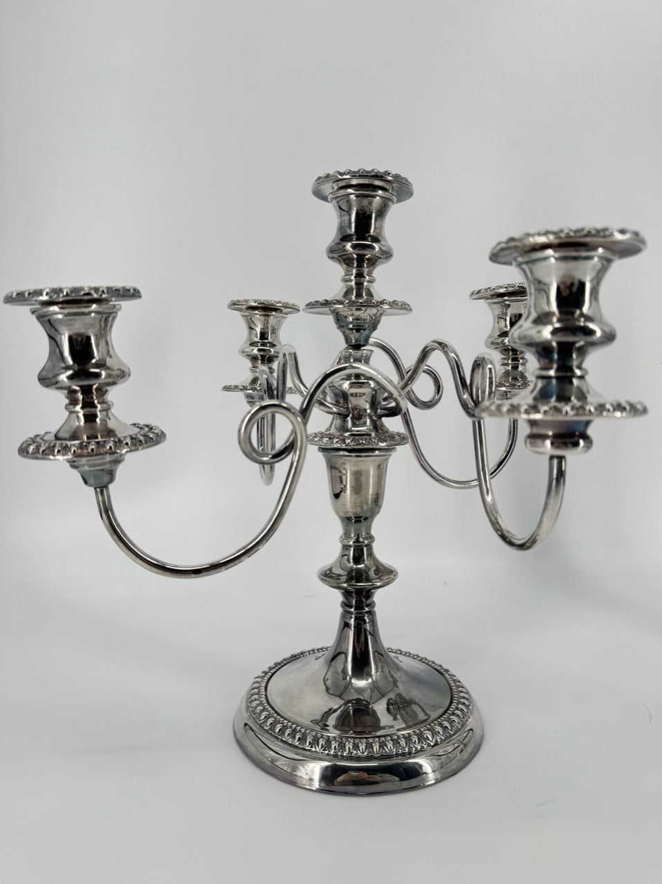 Silver Plate 4-Arm Pair of Candelabras