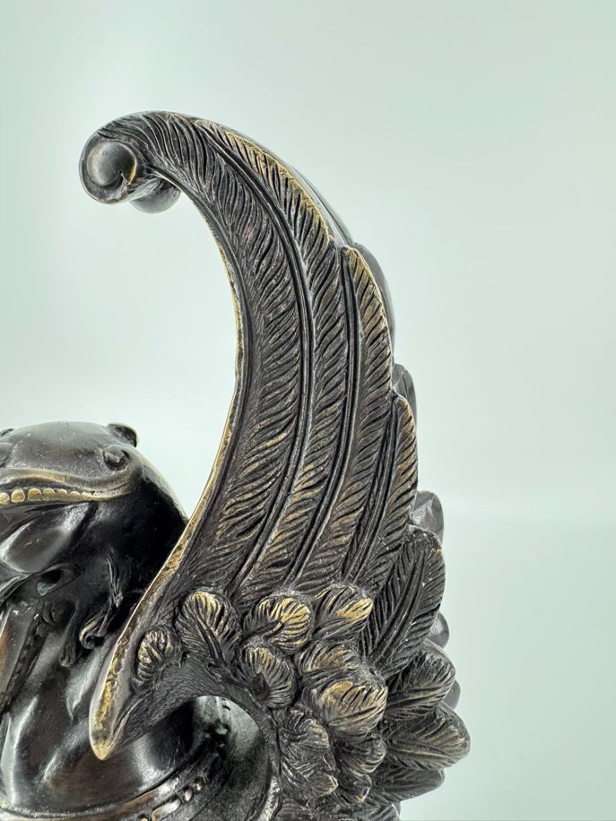 Metal Winged Lion Figure