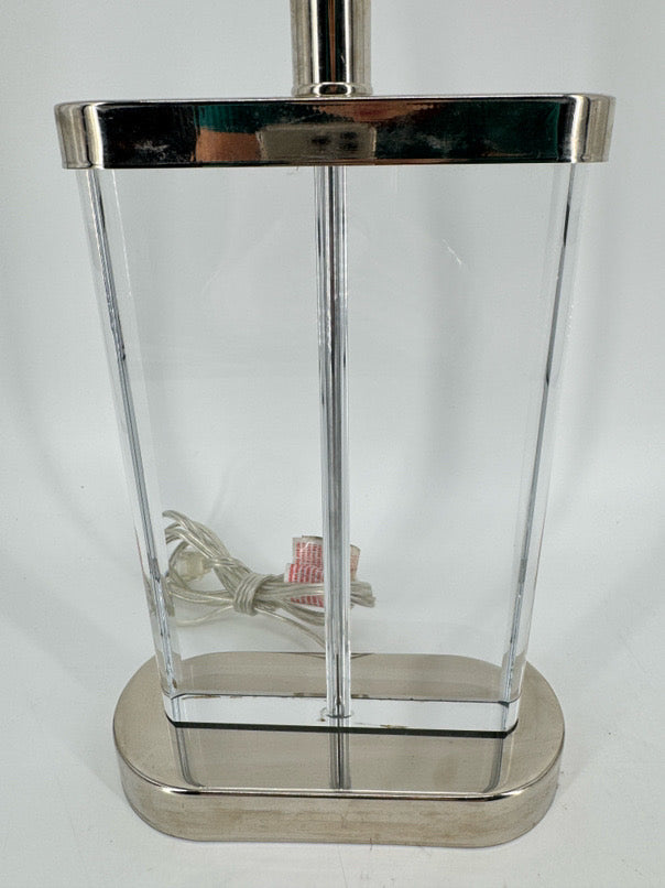 Glass & Metal Oval Lamp