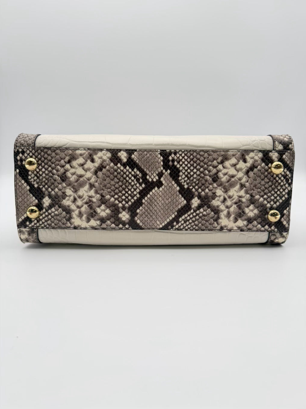 MICHAEL MICHAEL KORS Hamilton Taupe & White Animal Print Purse
