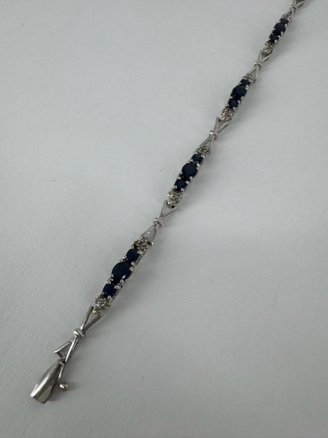 14k Diamond & Sapphire Bracelet
