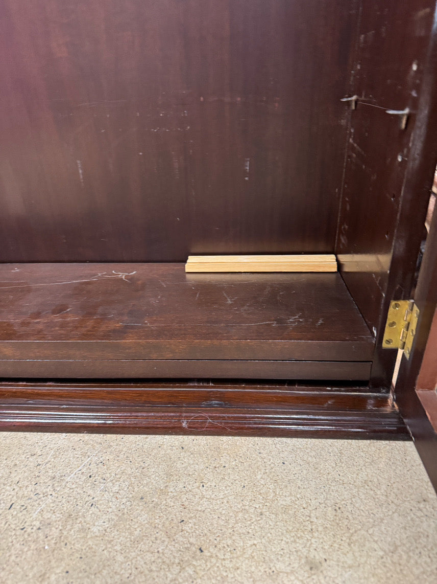 MOSER FURNITURE Wood Ball & Claw Foot Glass Doors 2-Piece Secretary
