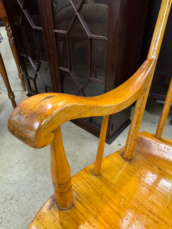 ANTIQUE Blonde Wood Rocking Chair