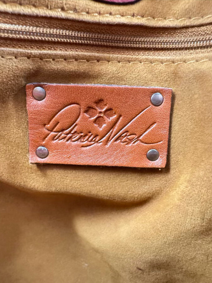 PATRICIA NASH Burgundy Leather Purse