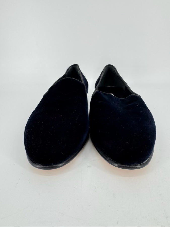 MANOLO BLAHNIK Size 9 Navy Velvet Dress Shoes