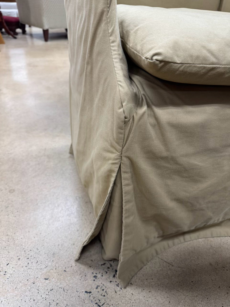 LEE INDUSTRIES Tan Slip Cover Side Chair