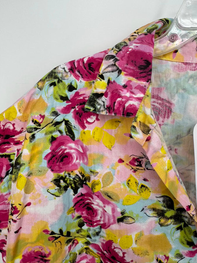 TULIP Size XL Pink & Yellow Floral Dress NWT