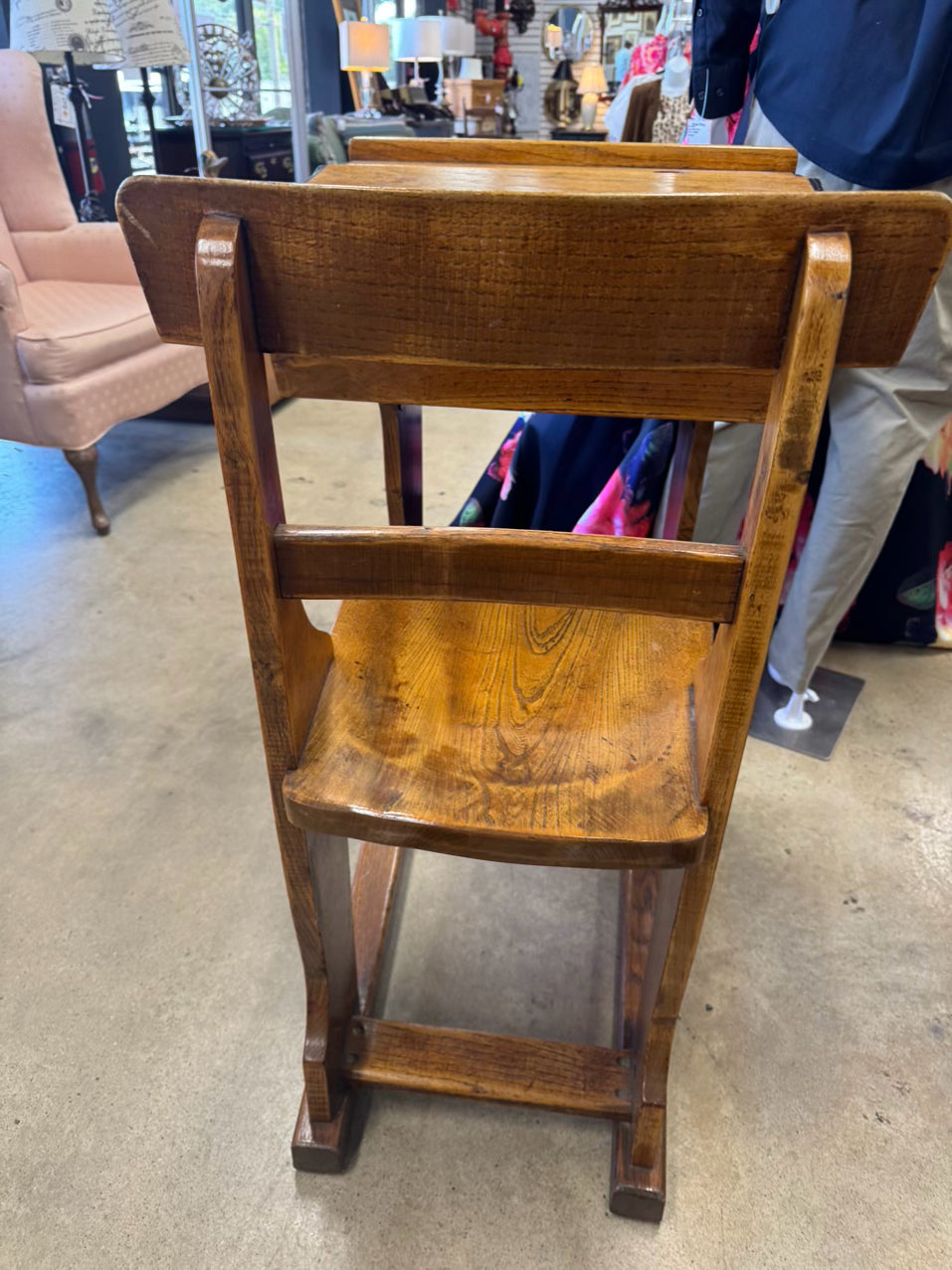 ANTIQUE Wood School Desk