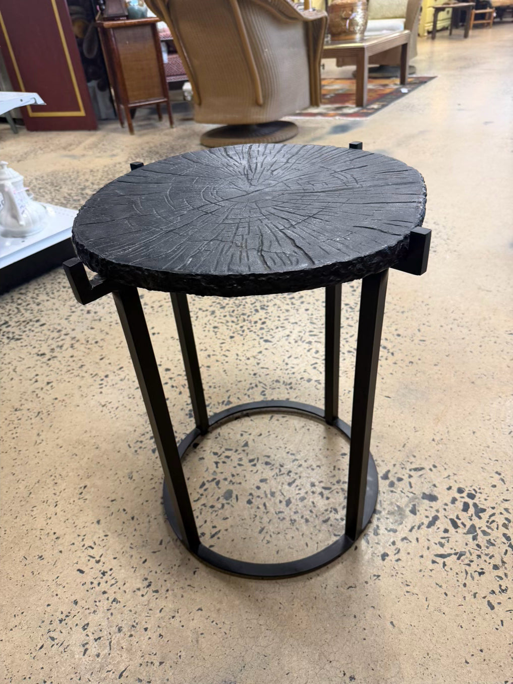 Black Metal Occasional Side Table