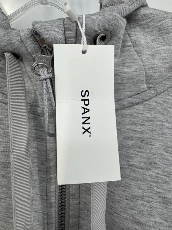 SPANX Size 1x Gray Air Essentials Hoodie NWT