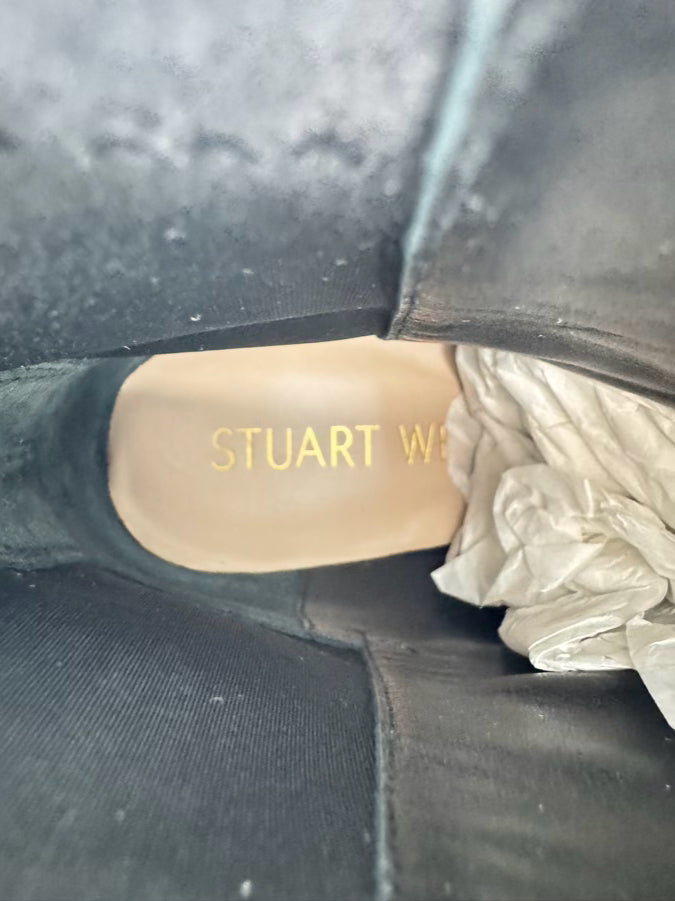 STUART WEITZMAN Size 7 Black Leather Booties NWOT